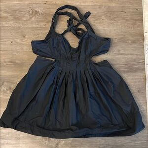 Anthropologie Black Backless Dress with cutout sides (like new)